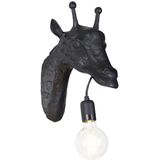 QAZQA Landelijke Wandlamp 1 Licht Zwart