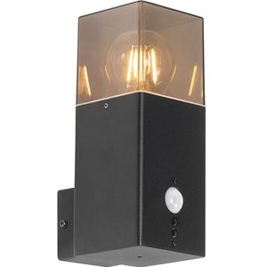 Buiten wandlamp zwart IP44 met bewegingsmelder - Denmark