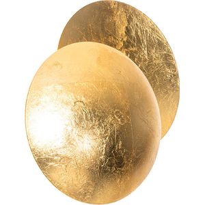 QAZQA sunrise Moderne Wandlamp voor binnen 1 lichts D 97 Goud/messing Woonkamer | Slaapkamer | Keuken