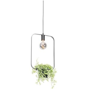 QAZQA Moderne hanglamp zwart met glas rechthoekig - Roslini