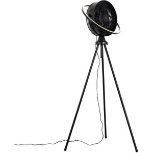 QAZQA marleen - Dimbare LED Vloerlamp | Staande Lamp - 1 lichts - Ø 68 cm - Zwart - Woonkamer | Slaapkamer | Keuken