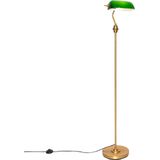 QAZQA - Banker - Vloerlamp - Groen - 1 Lichts - H 140.5 cm
