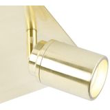 QAZQA ducha - Moderne Plafondspot | Spotje | Opbouwspot voor badkamer - 3 lichts - L 23 cm - Goud/messing -