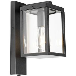 QAZQA charlois - Industriele Buitenlamp voor buiten - 1 lichts - D 21.5 cm - Zwart - Industrieel - Buitenverlichting