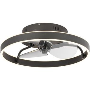 QAZQA Maddy - Moderne LED Plafondventilator met Lamp - 1 Lichts - 50 cm - Zwart - Woonkamer