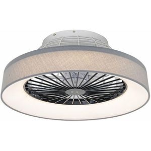 QAZQA Emily - Moderne LED Plafondventilator met Lamp - 1 Lichts - 47 cm - Grijs - Woonkamer
