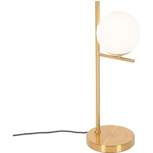 Art Deco tafellamp goud en opaal glas - Flore