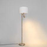 QAZQA jelena - Moderne Vloerlamp | Staande Lamp met leeslamp - 1 lichts - H 150 cm - Brons - Woonkamer | Slaapkamer | Keuken