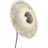 QAZQA rina - Oosterse Wandlamp voor binnen - 1 lichts - D 16.5 cm - Naturel - Woonkamer | Slaapkamer | Keuken
