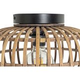 QAZQA Amira - Oosterse Plafondlamp - Naturel - Bamboe en Staal - Ø 32 cm