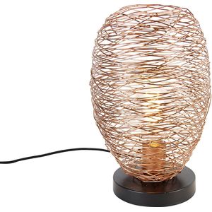 QAZQA - Sarella - Design Tafellamp - Koper - Staal - 1 Licht