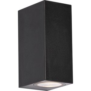 Moderne buiten wandlamp zwart kunststof 2-lichts - Baleno
