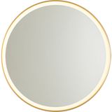 Miral - Badkamerspiegel - Goud - 70 cm - Inclusief LED en Touch Dimmer