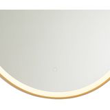Miral - Badkamerspiegel - Goud - 70 cm - Inclusief LED en Touch Dimmer