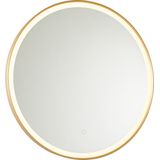 Miral - Badkamerspiegel - Goud - 70 cm - Inclusief LED en Touch Dimmer