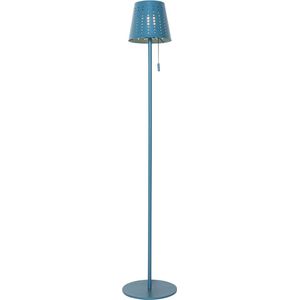 QAZQA Ferre - Dimbare LED Draadloze Vloerlamp - Blauw - Aluminium - 1 Licht