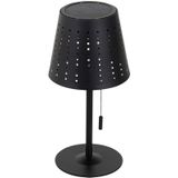 Buiten tafellamp zwart incl. LED 3-staps dimbaar oplaadbaar en solar - Ferre