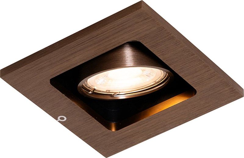 QAZQA qure - Inbouwspot - Brons - Aluminium - Dimbaar - Verstelbaar
