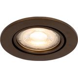 Cisco - Inbouwspot - Donkerbrons - Kantelbaar - Dimbaar - 7,5 cm inbouwdiameter