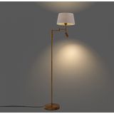 QAZQA - Ladas - Retro Vloerlamp - Brons - 1 Lichts - H 154 cm