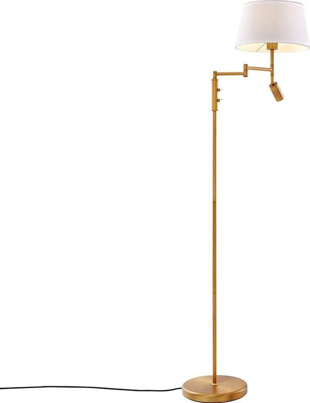 QAZQA - Ladas - Retro Vloerlamp - Brons - 1 Lichts - H 154 cm