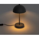 QAZQA magnax Retro Tafellamp 1 lichts H 29.5 Zwart Goud Woonkamer | Slaapkamer | Keuken