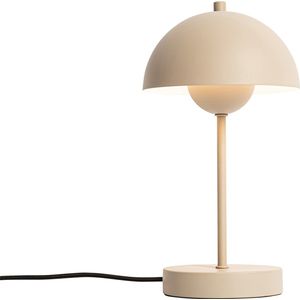 QAZQA magnax Retro Tafellamp 1 lichts H 29.5 Beige Woonkamer | Slaapkamer | Keuken