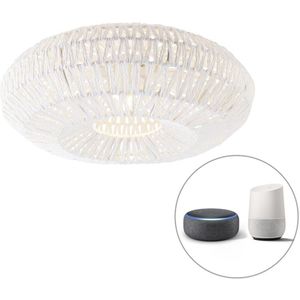 Riserva Modern LED Ceiling Light - Dimmable 64W Heart Shape with Remote Control/App for Bedroom, Living Room, Kitchen (Diameter 50cm, White