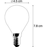 LUEDD Set van 4 E14 LED lampen P45 mat 3,5W 360 lm 2700K