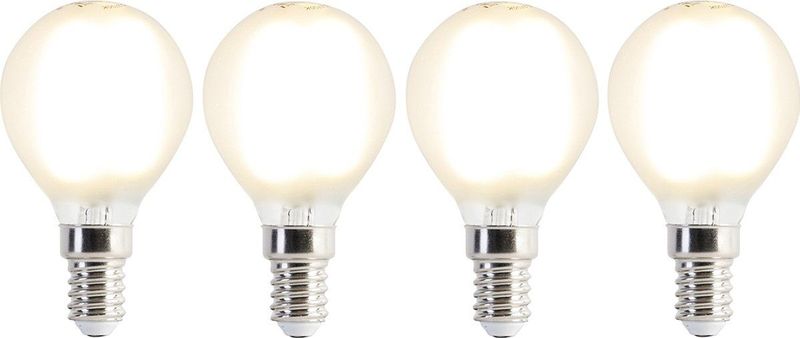 LUEDD Set van 4 E14 LED lampen P45 mat 3,5W 360 lm 2700K