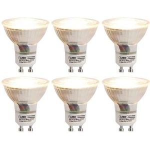 Set van 6 GU10 3-staps dim to warm LED lampen 5W 380 lm 2000-2700K