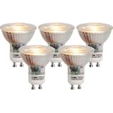 LUEDD Set van 5 GU10 LED lampen flame filament 1W 80 lm 2200K