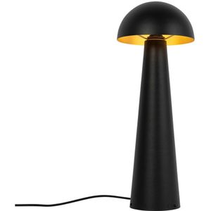 QAZQA mushroom - Moderne Vloerlamp | Staande Lamp - 1 lichts - H 65 cm - Zwart Goud - Buitenverlichting