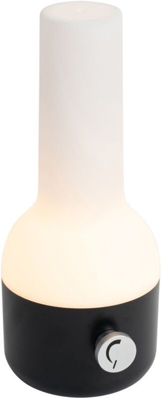 Buiten - Tafellamp - Zwart - Wit - Oplaadbaar - Inclusief Dimmer