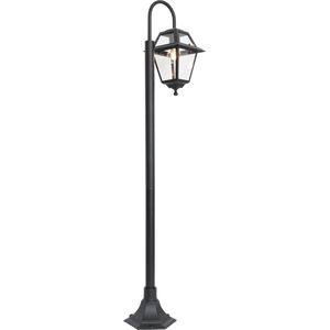 QAZQA berta - Klassieke Vloerlamp | Staande Lamp - 1 lichts - H 135 cm - Zwart - Buitenverlichting