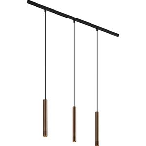 QAZQA - Slimline Keno - Spot Railsysteem Verlichting - 3 Lichts - Brons - 84 cm