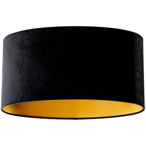 Velours lampenkamp zwart ovaal 50/33/25