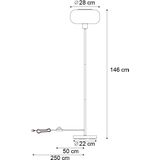 Bizle - Vloerlamp - Zwart - Retro - Dimbaar