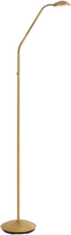 Waldorf - Vloerlamp - Brons - Inclusief LED - 3-staps Dimbaar - Oplaadbaar