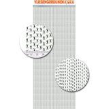 Vliegengordijnenexpert - Vliegengordijn - 92x210 cm - Transparant met Zwart