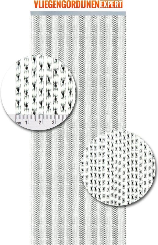Vliegengordijnenexpert - Vliegengordijn - 92x210 cm - Transparant met Zwart