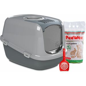 PeeWee - Kattentolet EcoDome - Kattenbak - Groen - Houtmateriaal