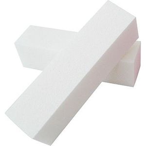 2x nagelblok / bufferblok / witte blok, wit. Voor opruwen / ontvetten natuurlijke nagel t.b.v. kunstnagels.