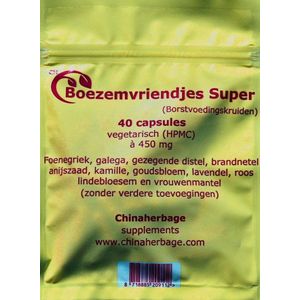 Boezemvriendjes Super (11 kruiden) - 40 caps vegatarisch à 450 mg