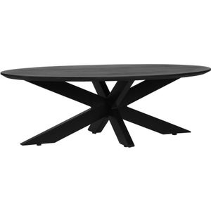LABEL51 - Zion salontafel ovaal mangohout zwart 130 cm - 7731-Z10