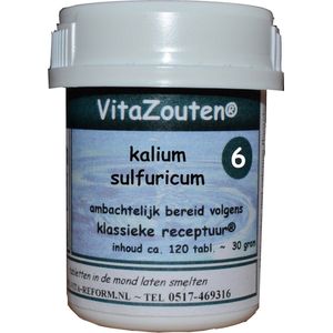 Vitazouten Kalium sulfuricum VitaZout Nr. 06 120 tabletten