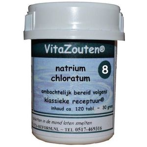 Vitazouten Nr. 8 - Natrium Chloratum Muriaticum - Voedingssupplement - 120 Tabletten