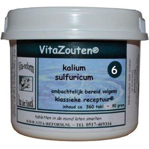 Vitazouten Nr. 6 - Kalium Sulfuricum - Voedingssupplement - 100 Tabletten
