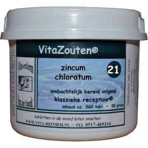Vita Reform Vitazouten Nr. 21 Zincum Chloratum Muriaticum 360st