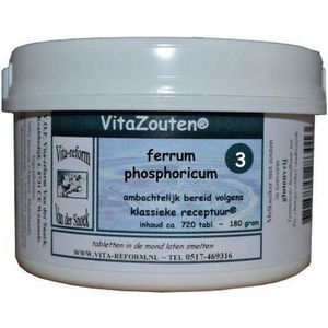 Vitazouten - Ferrum Phosphoricum - VitaZout Nr. 03 - 720 Tabletten - Glutenvrij